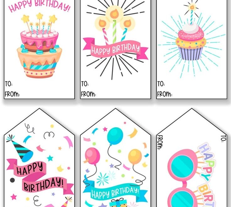 102 Free Printable Birthday Tags All In One Download