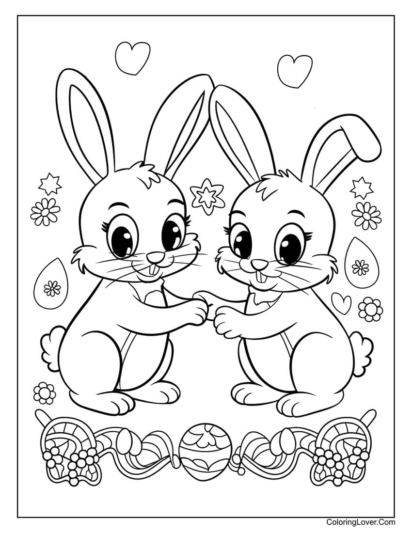 Free Printable Easter Bunny Coloring Pages