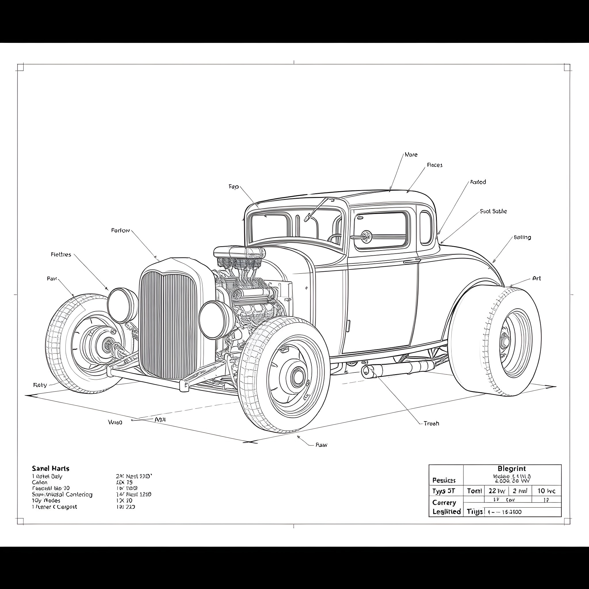Free Printable Coloring Pages Of Hot Rods For Adults Advanced