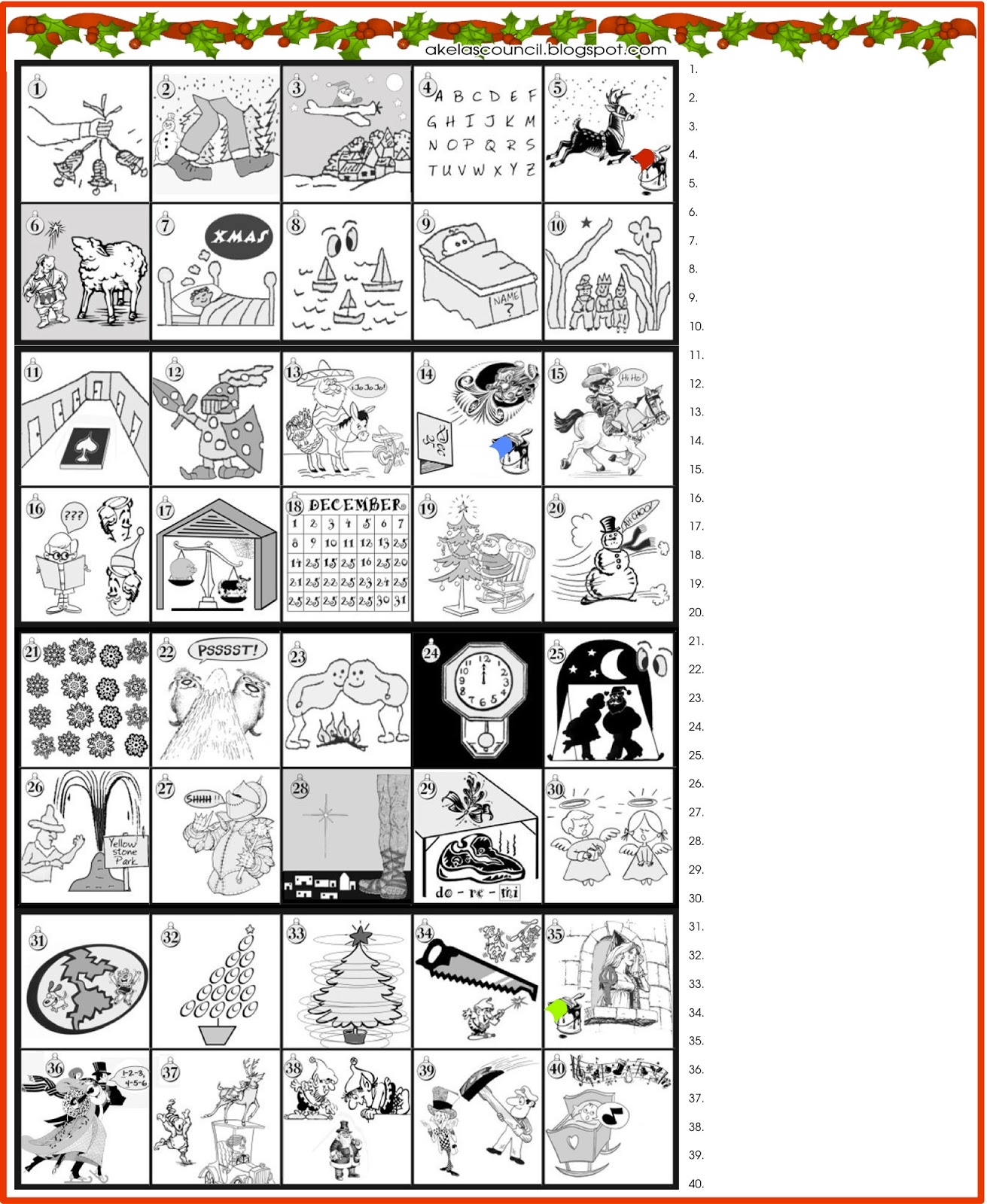 Akela s Council Cub Scout Leader Training Guess The Christmas Songs Carols Puzzle For Christmas Parties Cub Scout Pack Meeting Free Printable