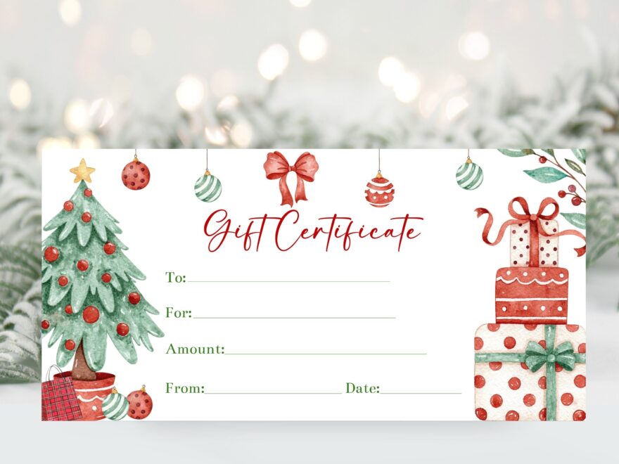 Christmas Gift Certificate Voucher Template Editable Christmas Coupon Personalized Voucher Printable Christmas Gift Certificate Corjl Etsy UK