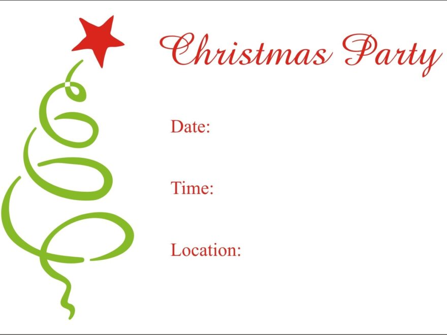 Christmas Party Free Printable Holiday Invitation Personalized Party Invites