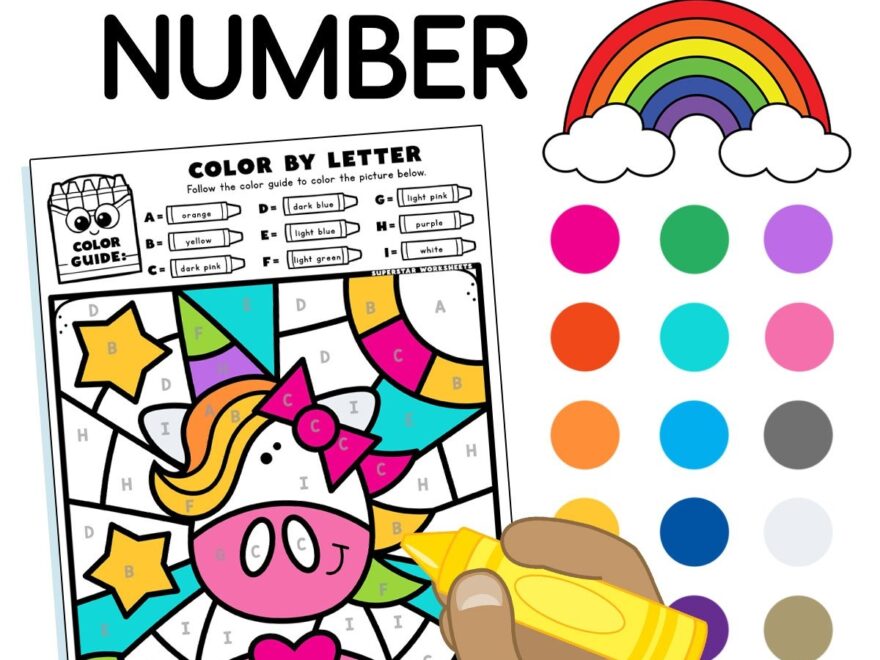 Color By Number Printables Superstar Worksheets