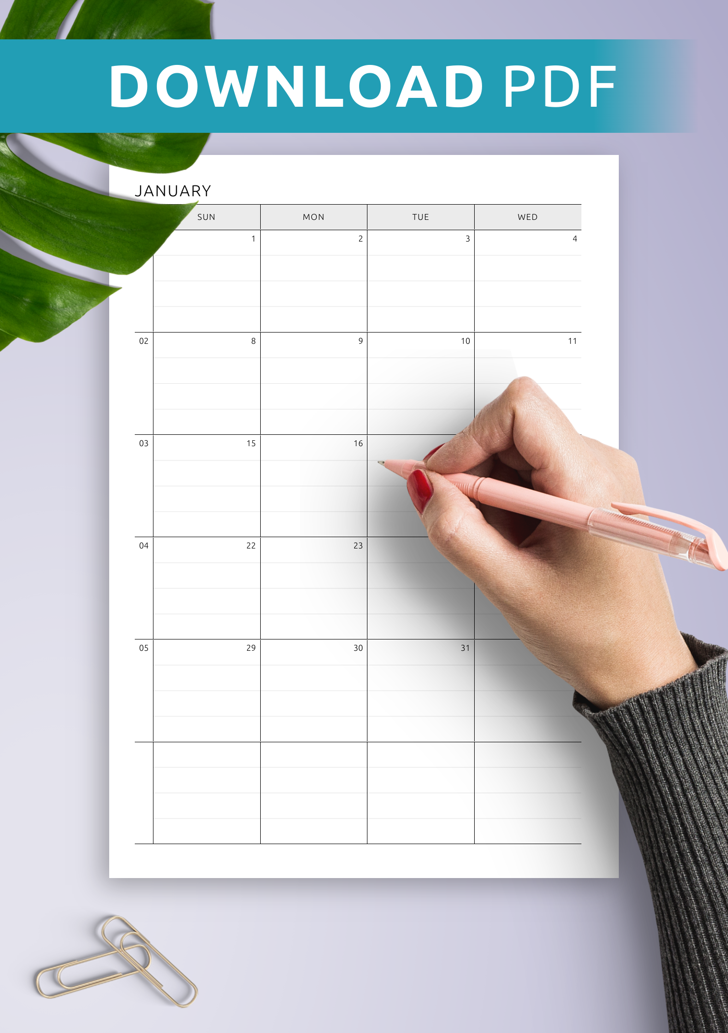 Black And White Planner Printables