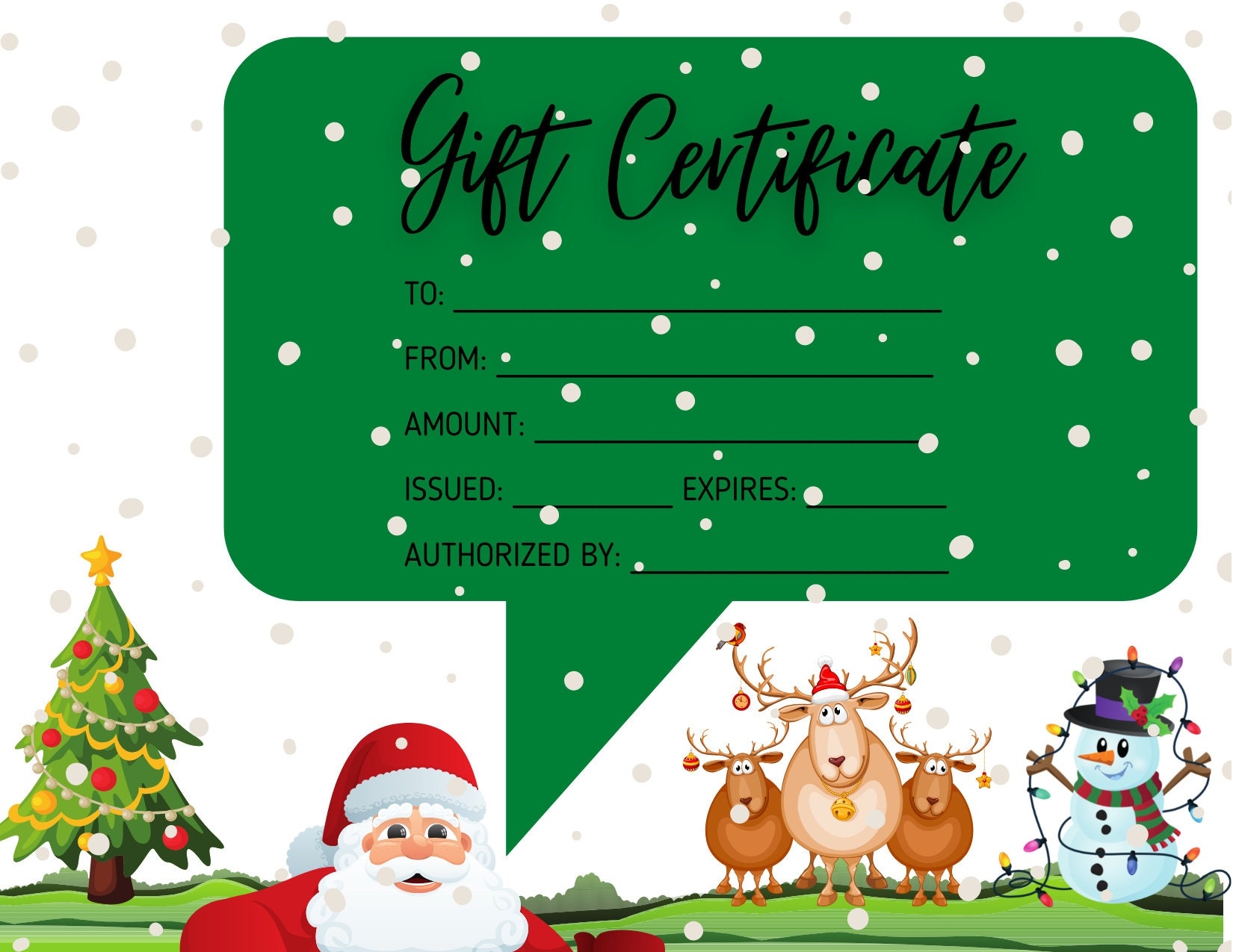 Free Printable Christmas Gift Certificates