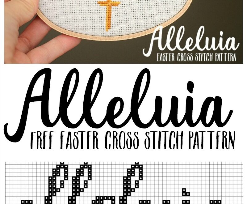 Free Alleluia Cross Stitch Pattern For Easter Catholic Sprouts