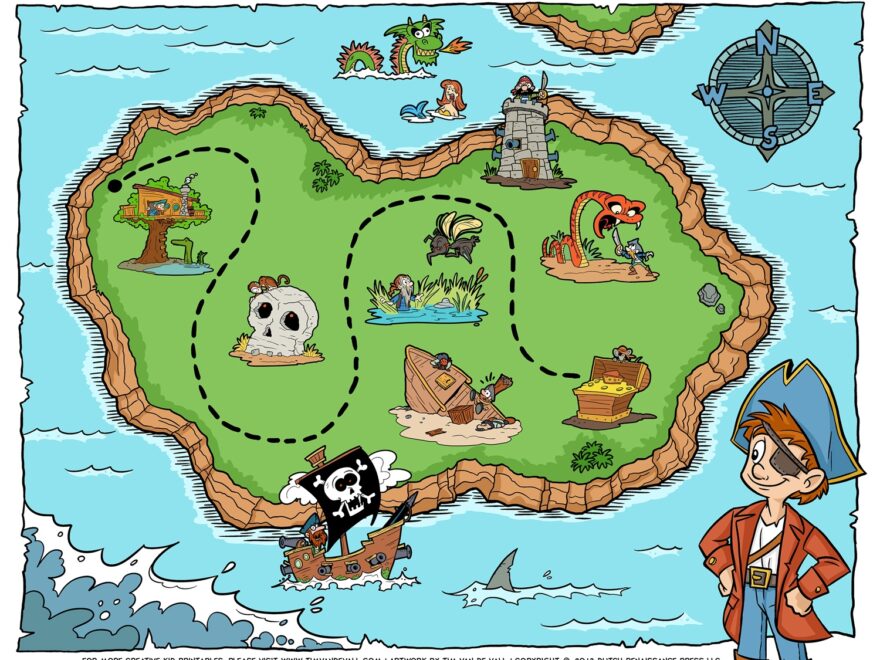 Free Pirate Treasure Maps For A Pirate Birthday Party Treasure Hunt