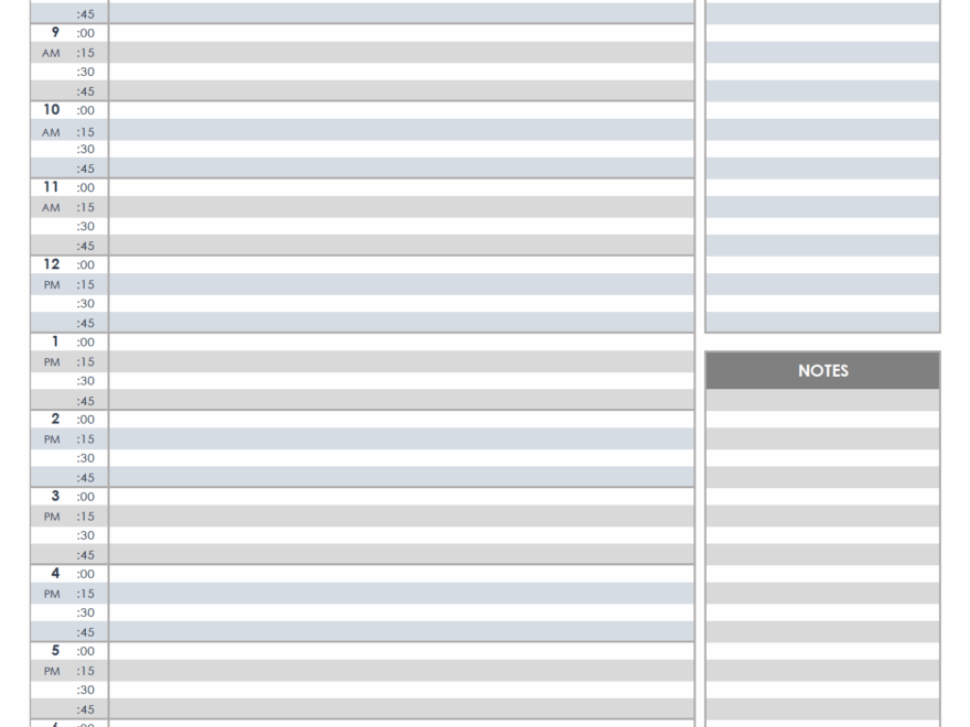 Free Printable Daily Calendar Templates Smartsheet
