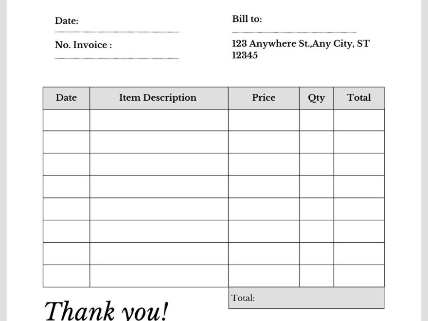 Free Printable Professional Invoice Templates To Customize Canva