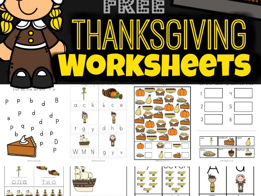 FREE Thanksgiving Worksheets For Kids