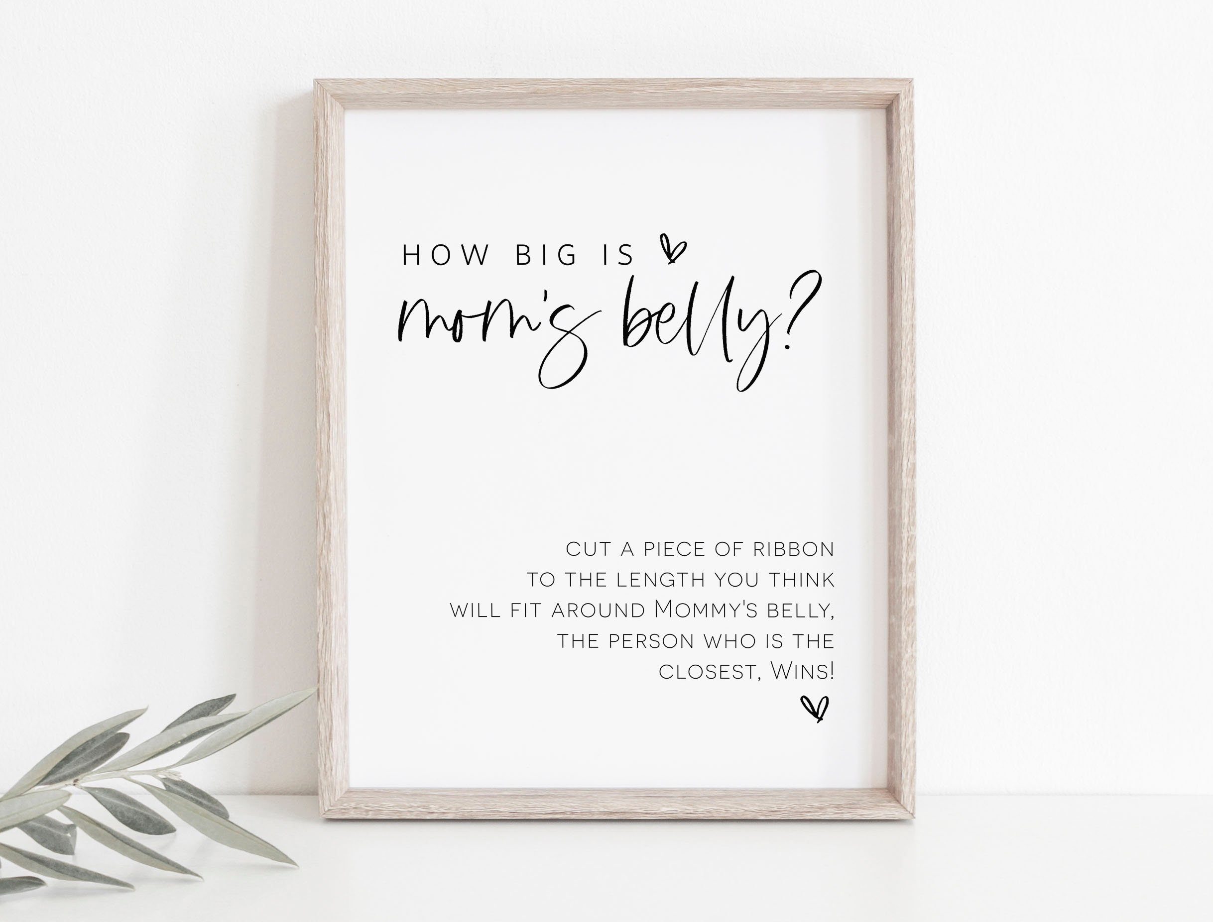 Guess How Big Mommy s Belly Is Game Minimalist Baby Shower Game Belly Guessing Game Printable Baby Shower Sign TEMPLETT WLP SIL 4135 Etsy