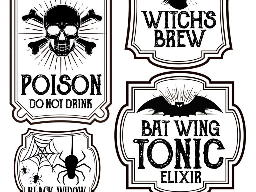Halloween Bottle Labels Free Printables Potions Labels