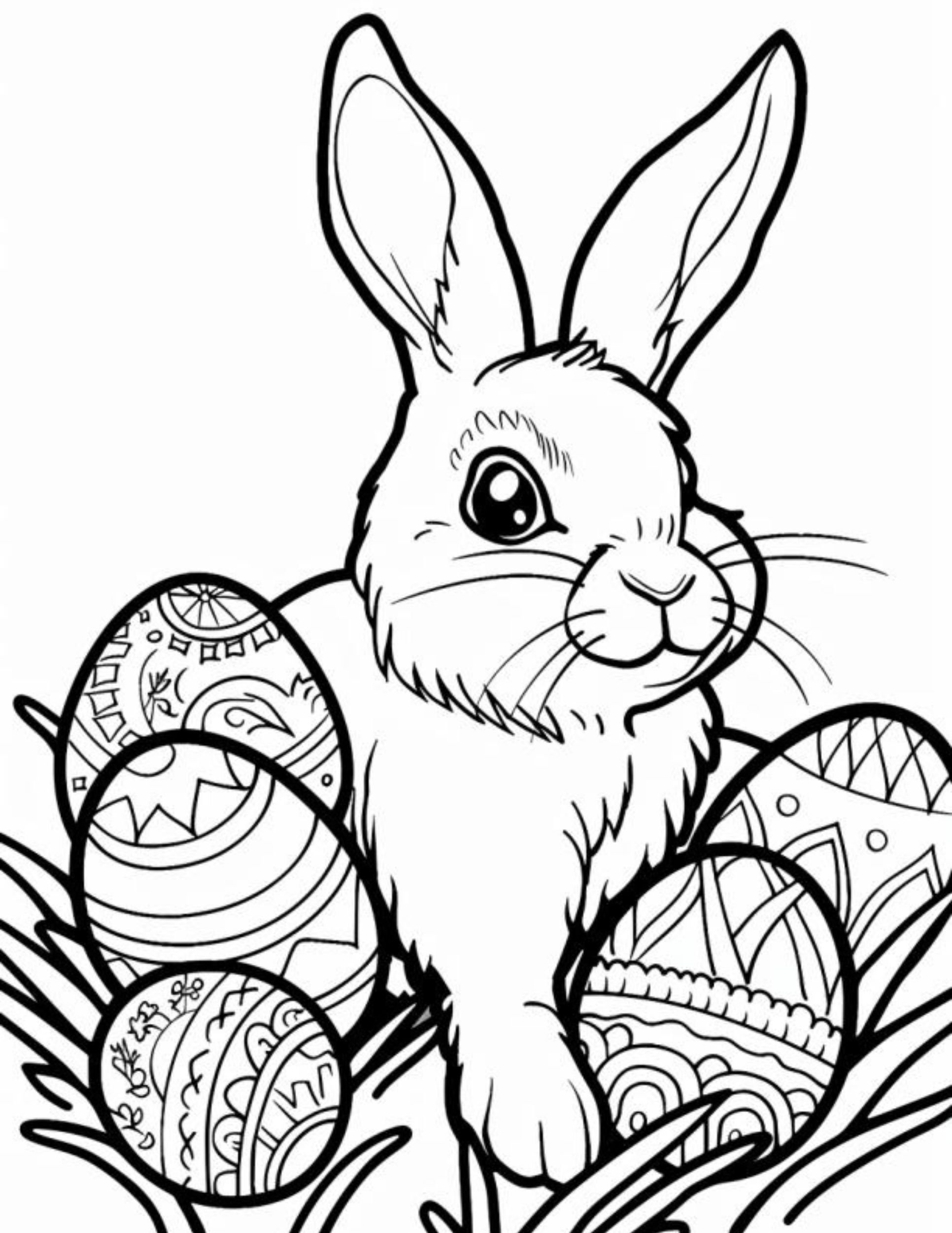  Hop To It Free Printable Easter Bunny Coloring Pages Sew Cute Patterns