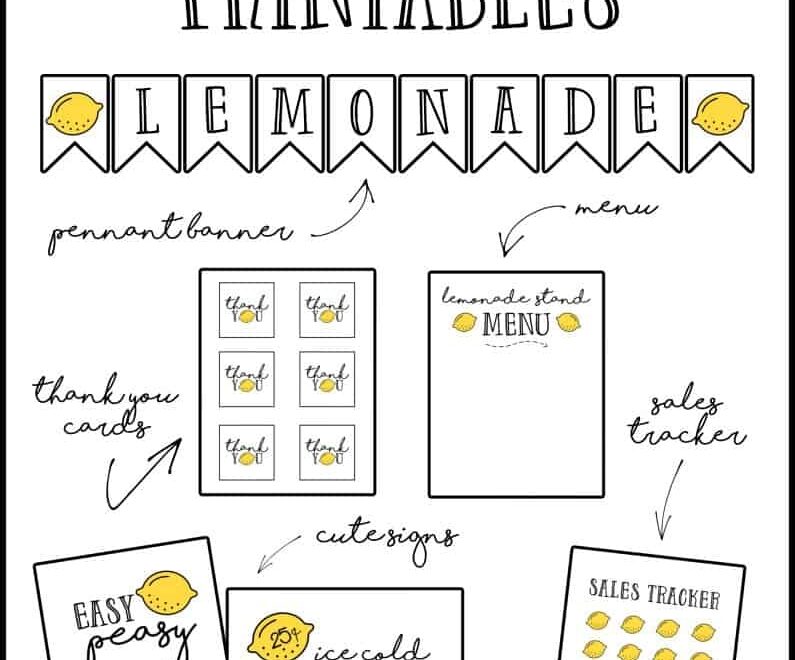 Lemonade Stand Printables Kid s Summer Boredom Buster