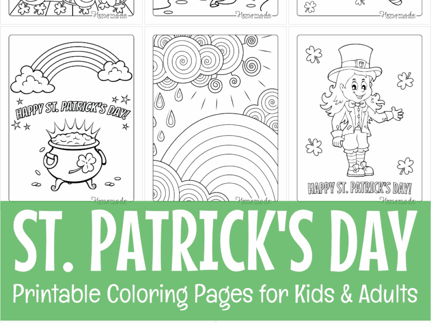 Printable St Patrick s Day Coloring Pages Free PDF