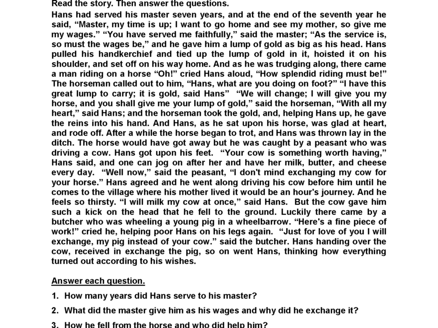 Reading Worksheets Sixth Grade Reading Worksheets