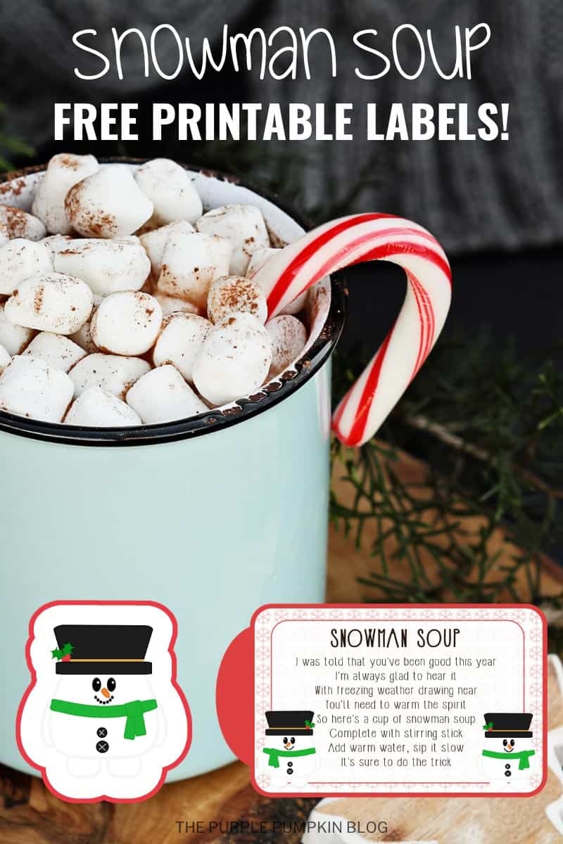 Free Printable Snowman Soup Labels