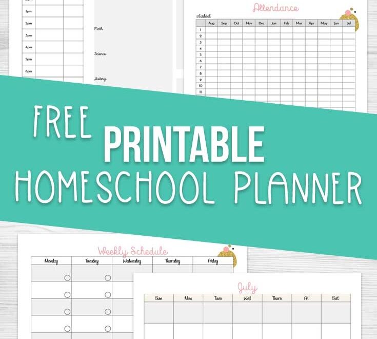 Stay On Track With A Free Printable Homeschool Planner